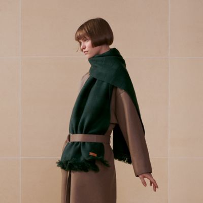 グリーン - レディス, スカーフ、ショール＆マフラー, カシミア